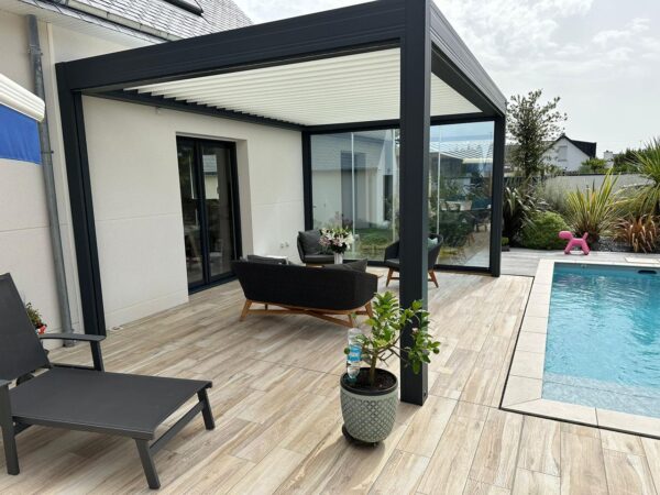 Pergola MATEST PREMIUM lames orientables Exemple 4x3m