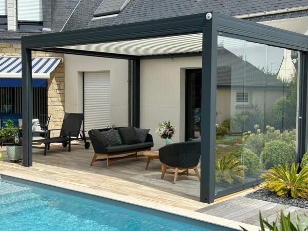 Pergola MATEST PREMIUM lames orientables Exemple 4x3m