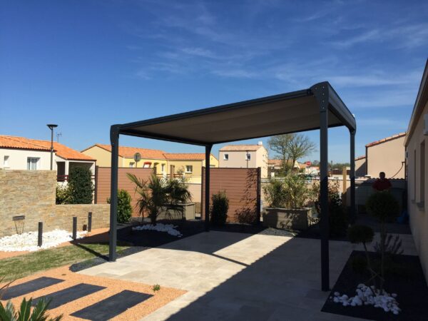 Pergola toile enroulable Exemple 4x4m