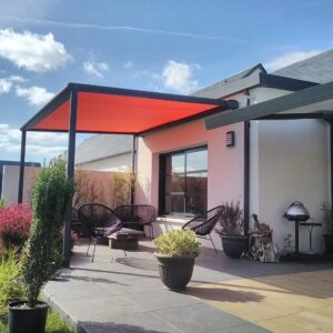 Pergola toile enroulable Exemple 4x4m